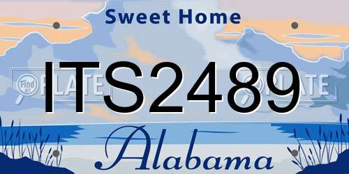 ITS2489 Alabama License Plate