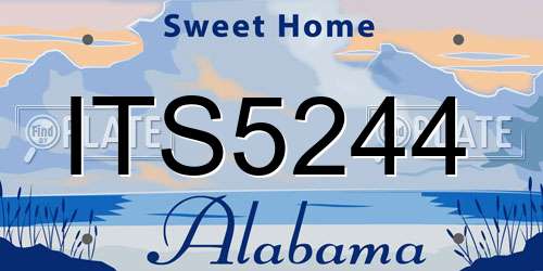 ITS5244 Alabama License Plate