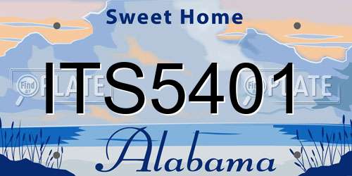 ITS5401 Alabama License Plate