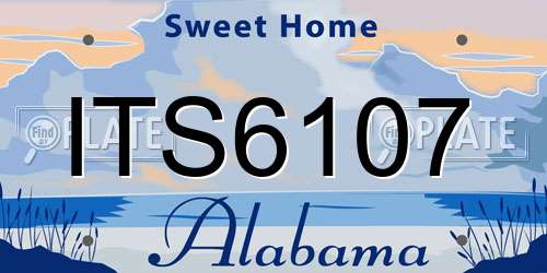 ITS6107 Alabama License Plate