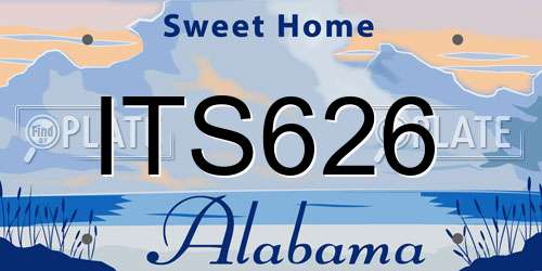 ITS626 Alabama License Plate