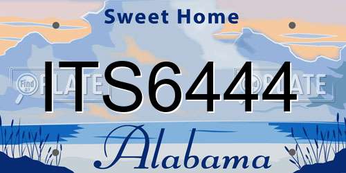 ITS6444 Alabama License Plate
