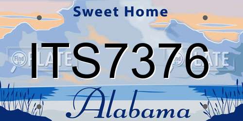 ITS7376 Alabama License Plate