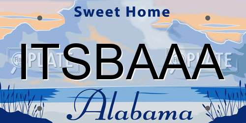 ITSBAAA Alabama License Plate