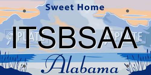 ITSBSAA Alabama License Plate