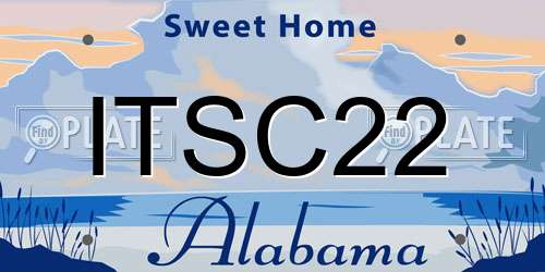 ITSC22 Alabama License Plate