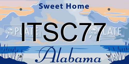 ITSC77 Alabama License Plate