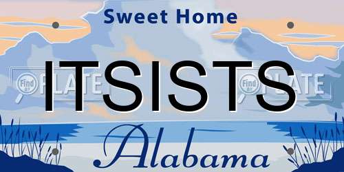 ITSISTS Alabama License Plate