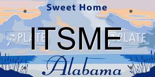ITSME Alabama License Plate