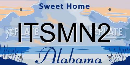 ITSMN2 Alabama License Plate