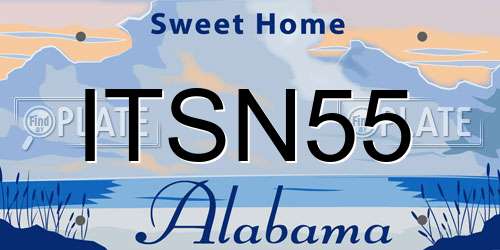 ITSN55 Alabama License Plate