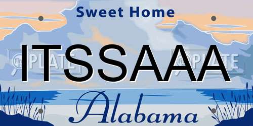 ITSSAAA Alabama License Plate