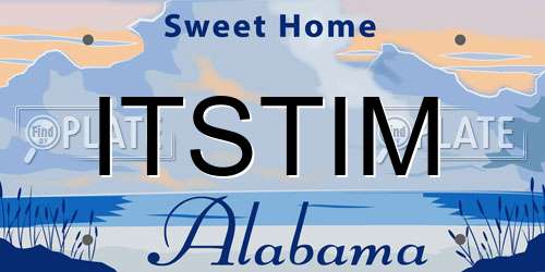 ITSTIM Alabama License Plate