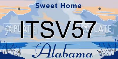 ITSV57 Alabama License Plate