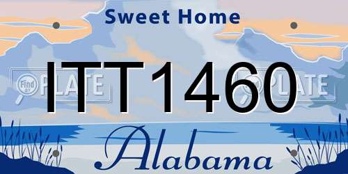 ITT1460 Alabama License Plate