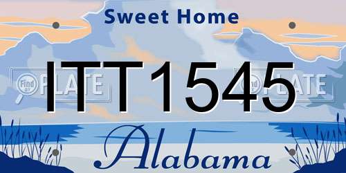 ITT1545 Alabama License Plate