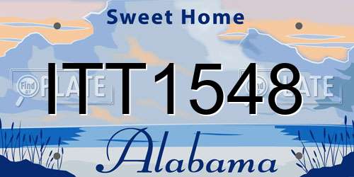ITT1548 Alabama License Plate
