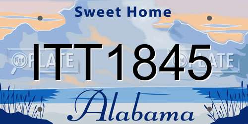 ITT1845 Alabama License Plate