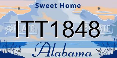 ITT1848 Alabama License Plate