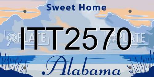 ITT2570 Alabama License Plate