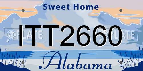 ITT2660 Alabama License Plate
