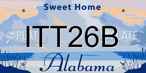 ITT26B Alabama License Plate