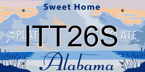 ITT26S Alabama License Plate
