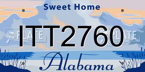 ITT2760 Alabama License Plate