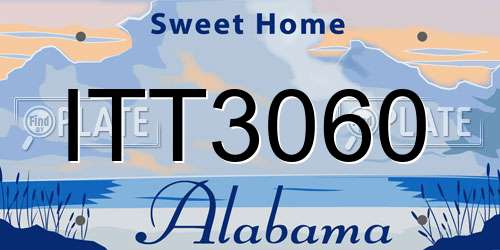 ITT3060 Alabama License Plate