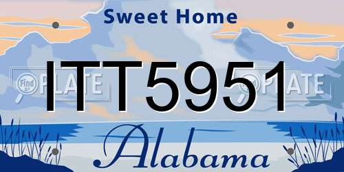 ITT5951 Alabama License Plate