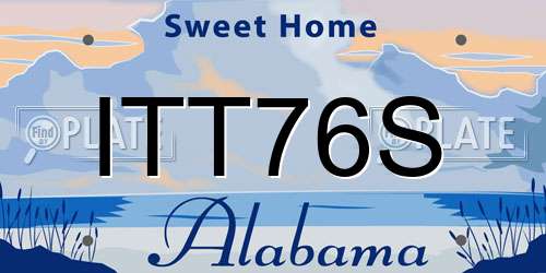 ITT76S Alabama License Plate