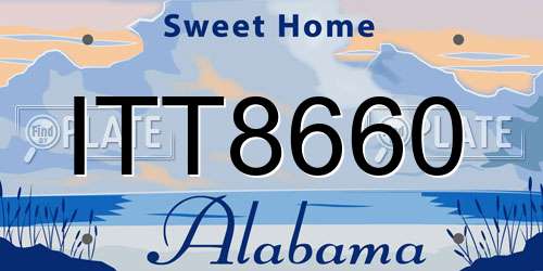ITT8660 Alabama License Plate