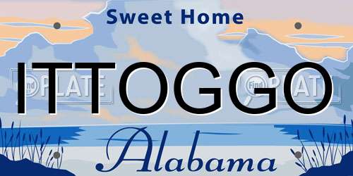 ITTOGGO Alabama License Plate
