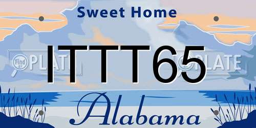 ITTT65 Alabama License Plate