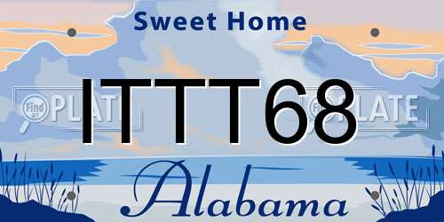 ITTT68 Alabama License Plate