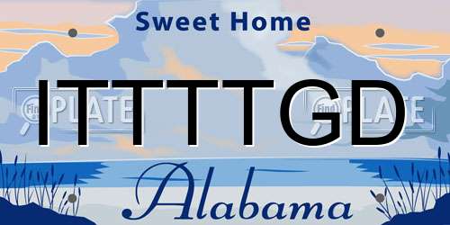 ITTTTGD Alabama License Plate