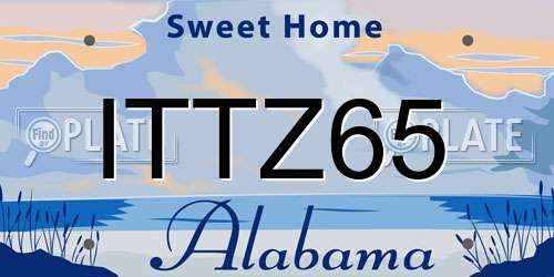 ITTZ65 Alabama License Plate