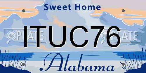 ITUC76 Alabama License Plate