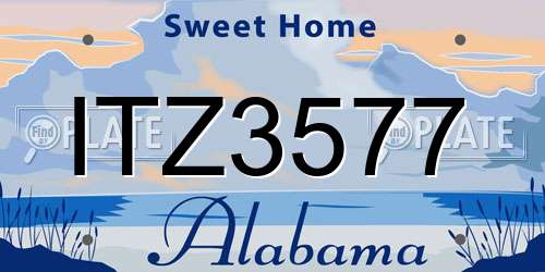 ITZ3577 Alabama License Plate
