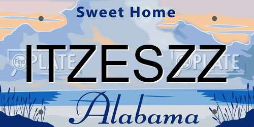 ITZESZZ Alabama License Plate