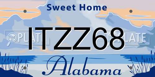 ITZZ68 Alabama License Plate
