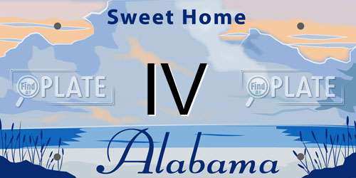 IV Alabama License Plate