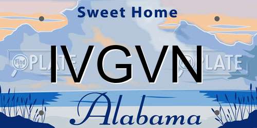 IVGVN Alabama License Plate