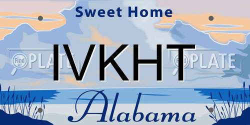 IVKHT Alabama License Plate