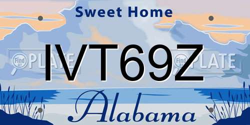 IVT69Z Alabama License Plate