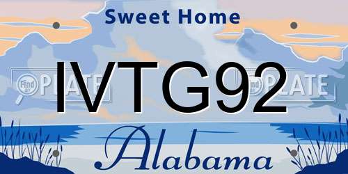 IVTG92 Alabama License Plate