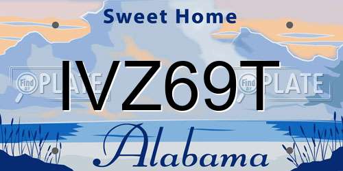 IVZ69T Alabama License Plate
