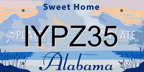 IYPZ35 Alabama License Plate