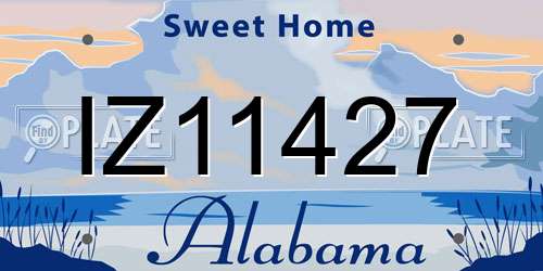 IZ11427 Alabama License Plate