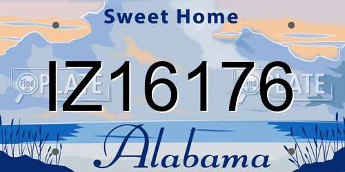 IZ16176 Alabama License Plate
